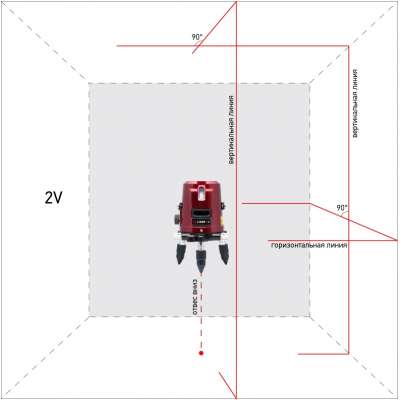 Лазерный уровень (нивелир) ADA 3D Liner 2V А00131