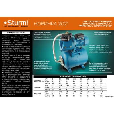 Насосная станция STURM WP9714VS-50