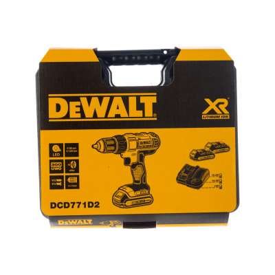 Аккумуляторная дрель-шуруповерт DeWalt DCD771D2-KS