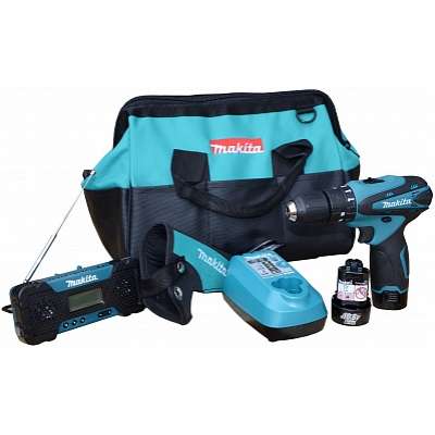 Аккумуляторня дрель Makita DF330D + радио Makita MR051