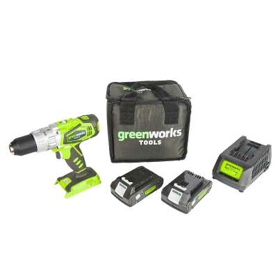 Шуруповерт ударный аккумуляторный GreenWorks 24V G24CDB2X