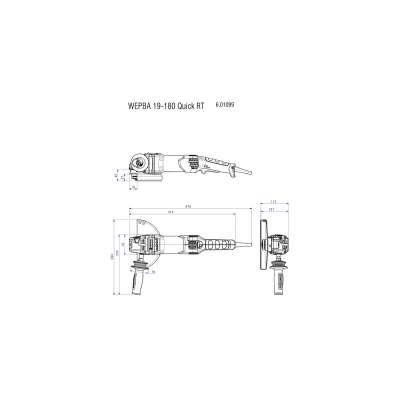 Углошлифовальная машина METABO WEPBA 19-180 Quick RT 601099000