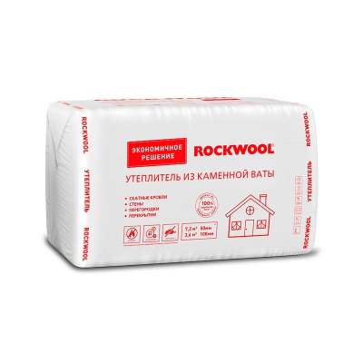 Утеплитель ROCKWOOL ЭКОНОМ 1000х600х50 мм, 12 шт