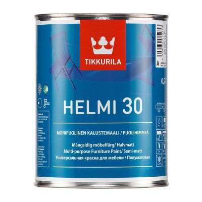 Краска для мебели Tikkurila ХЕЛМИ 30 базис А полуматовая (0,9л)