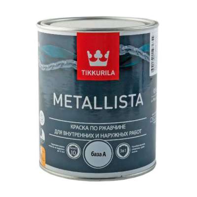 Краска по ржавчине Tikkurila METALLISTA A, глянцевая (0,4 л)