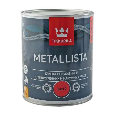 Краска по ржавчине Tikkurila METALLISTA C, глянцевая (0,4 л)