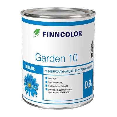 Эмаль алкидная Finncolor Garden 10 А матовая (0,9 л)